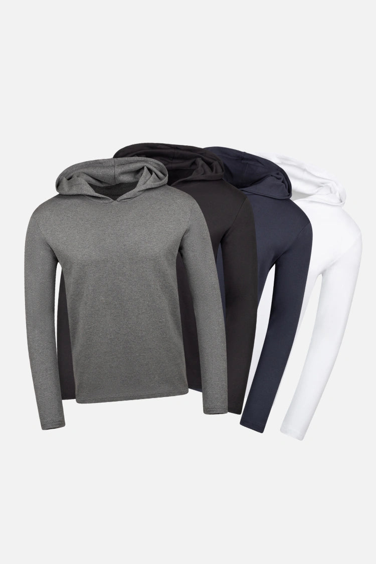 Long sleeve hooded t-shirts 4 pack