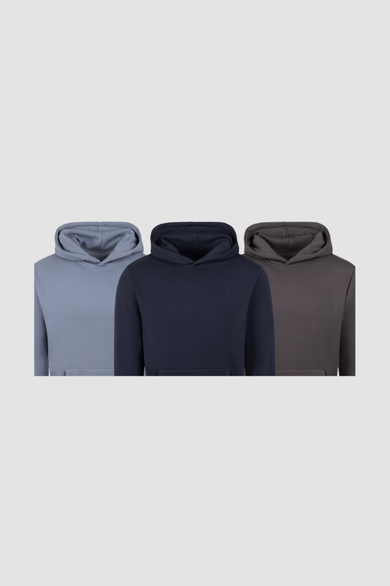 Upgrade to this pack of all 3 Hoodies  SAVE 20% Sky Blue//Navy//Charcoal