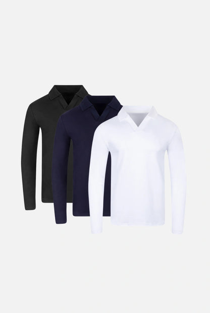 Long Sleeve Polo -3 Pack