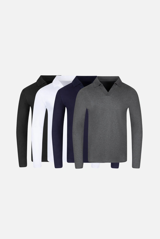 Long Sleeve Polo -4 Pack