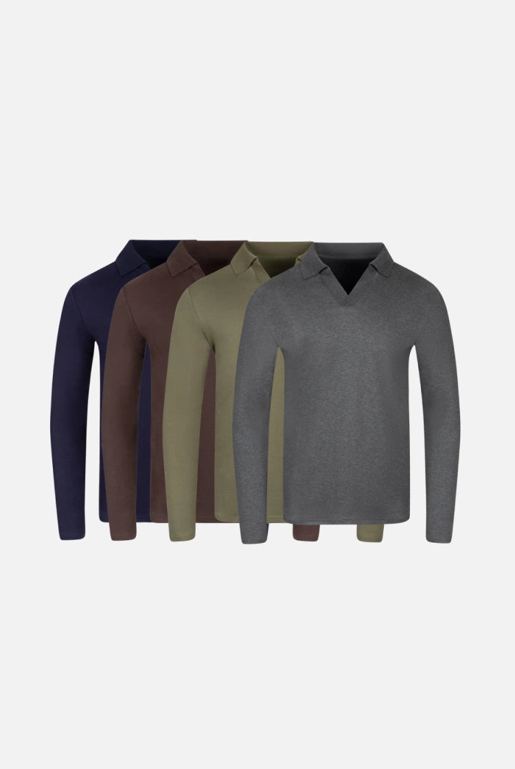 Long Sleeve Polo -4 Pack