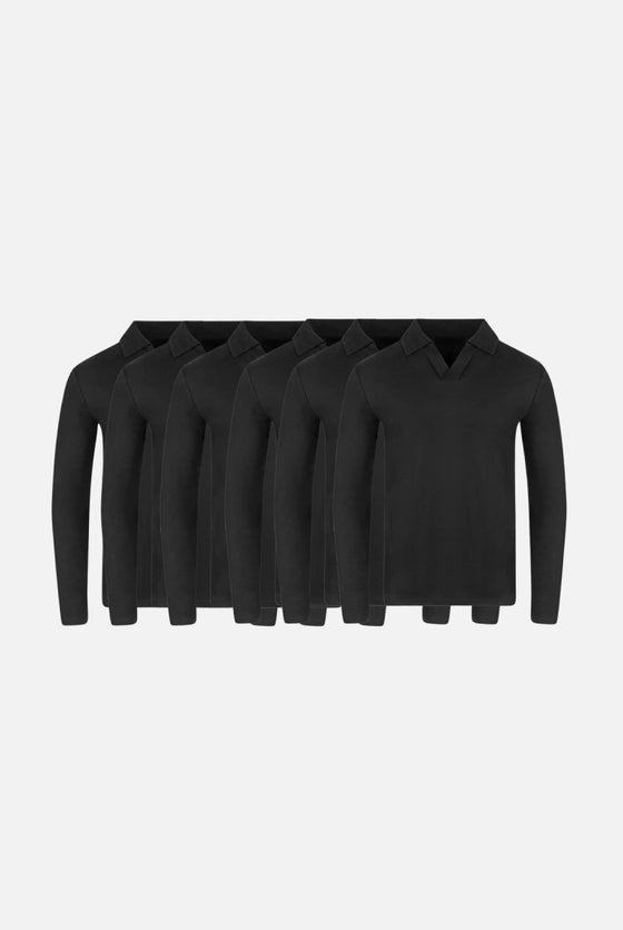 Long Sleeve Polo -6 Pack