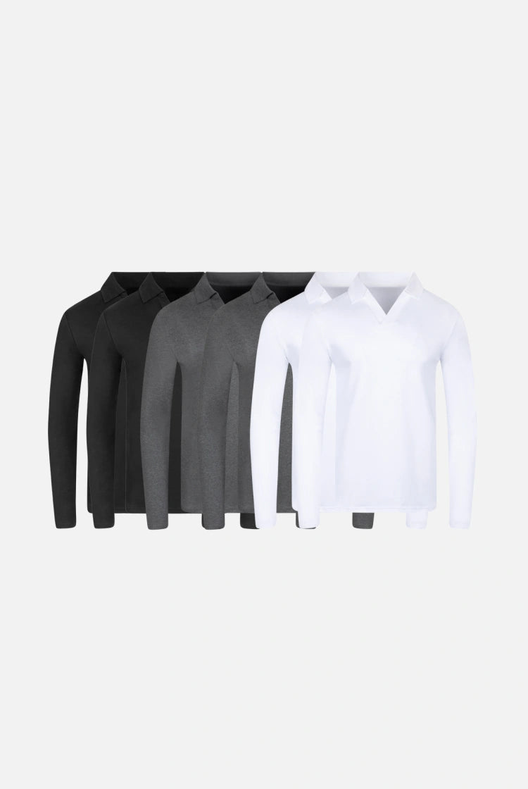 Long Sleeve Polo -6 Pack