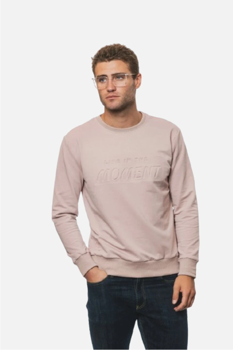 Pink Chest Designed Sweater