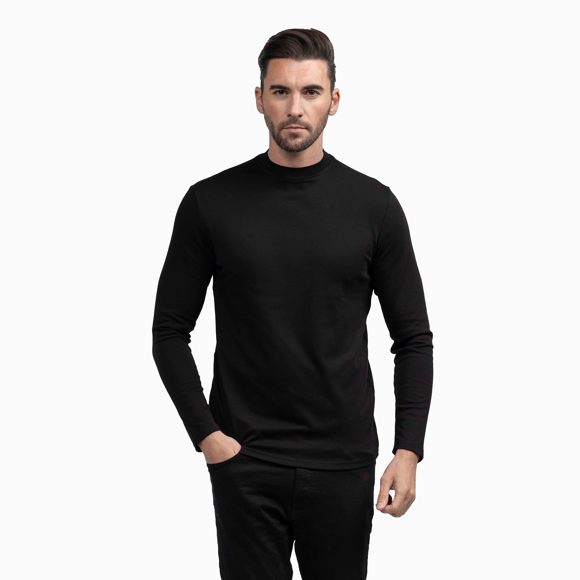 Long Sleeve Mock Neck t-Shirt