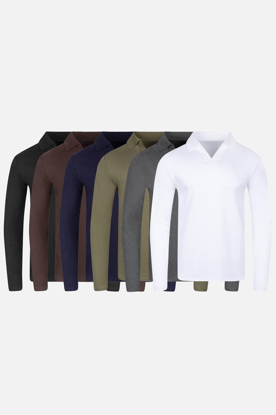 Long Sleeve Polo -6 Pack