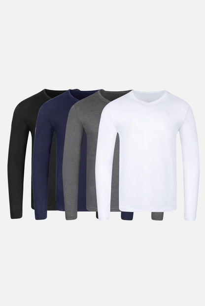 Long Sleeve Vneck -4 Pack