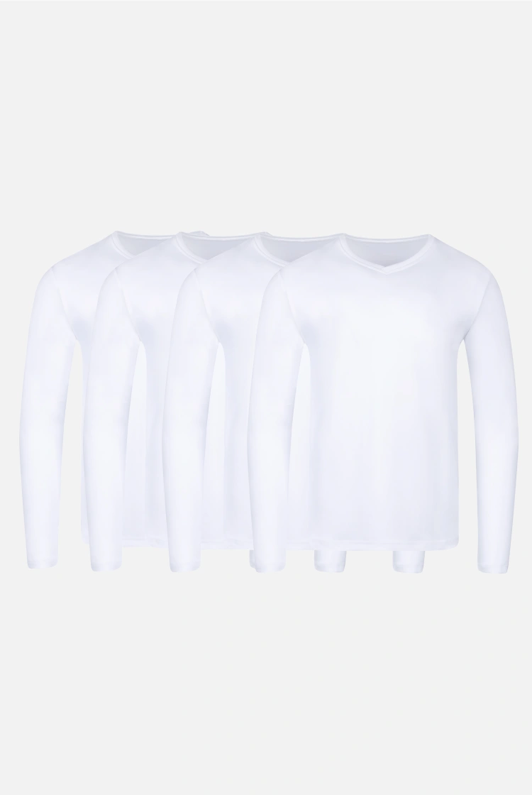 Long Sleeve Vneck -4 Pack