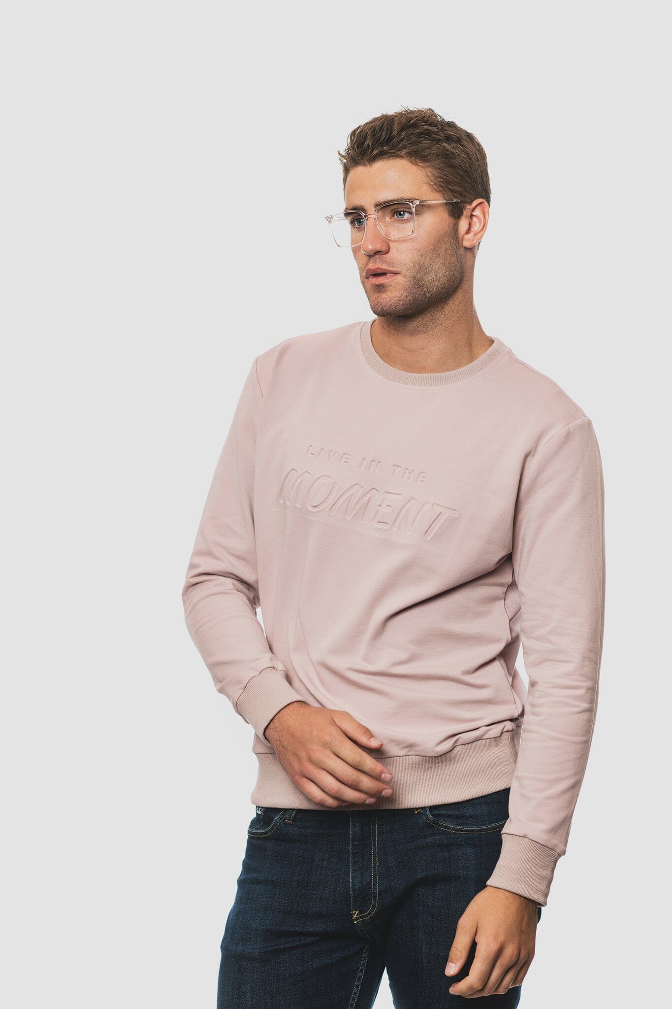 Pink Chest Designed Sweater Men's Casual Sweater Co.Thirty Six 