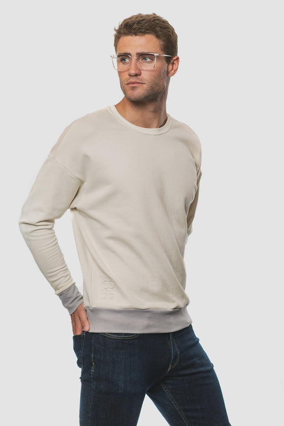 Relaxed Fit Sweatshirt Men's Casual Sweatshirt Co.Thirty Six XS Cream 